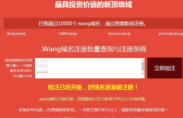 wang域名批量注册工具