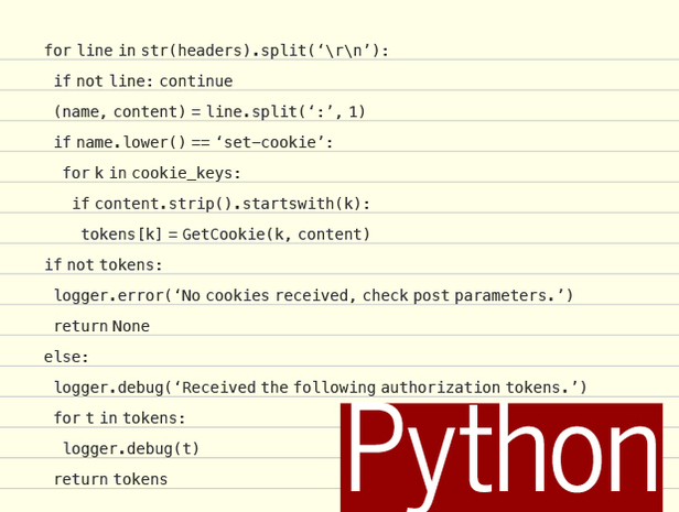 Python code sample