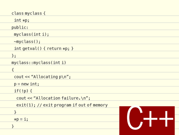 C++ code sample