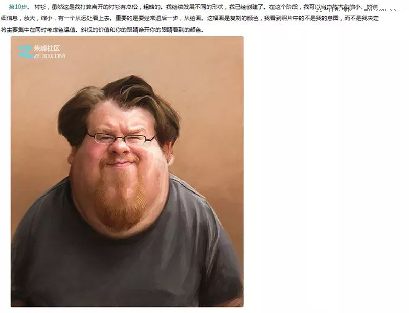 Photoshop绘制搞怪的胖子人像教程