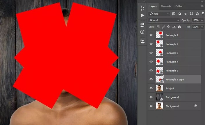 Photoshop给一张非洲小女孩儿照片制作出个性的照片拼贴效果。