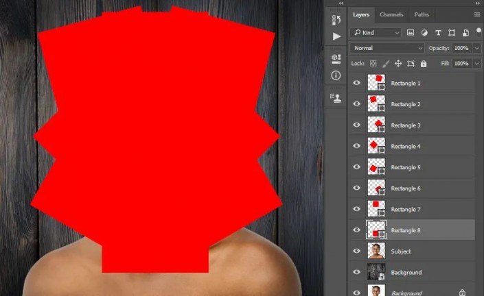 Photoshop给一张非洲小女孩儿照片制作出个性的照片拼贴效果。