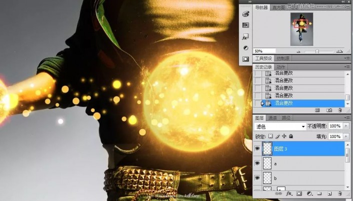 Photoshop创意合成一个科幻舞者创意人像海报。