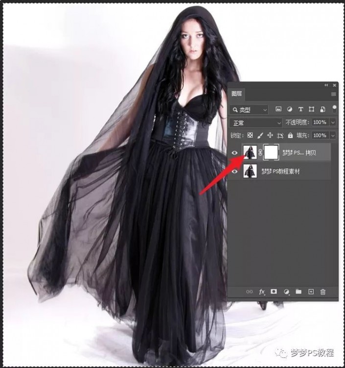 PS抠婚纱照教程：学习给黑色透明的婚纱美女照片快速抠图。
