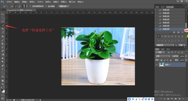 PS快速抠图教程：巧用快速蒙版工具抠出鲜嫩的绿色植物。