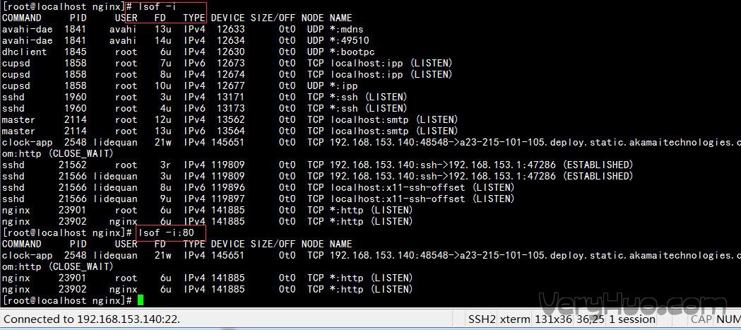 Linux命令检测指定端口是否被占用